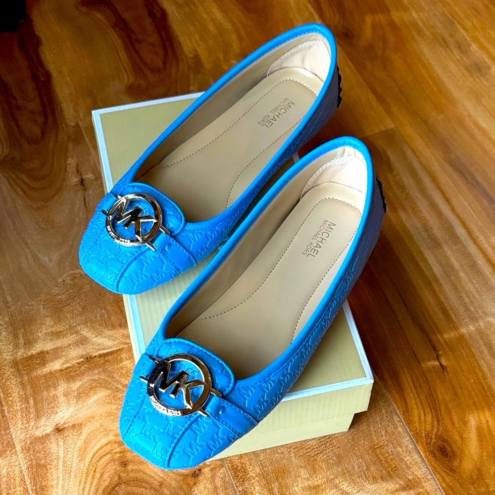 Michael Kors Vibrant Blue Logo Flats